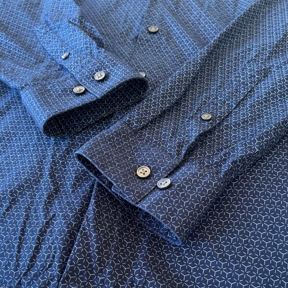 Apt. 9‎ Men's Navy Dress Shirt size Large - Picture 6 of 9